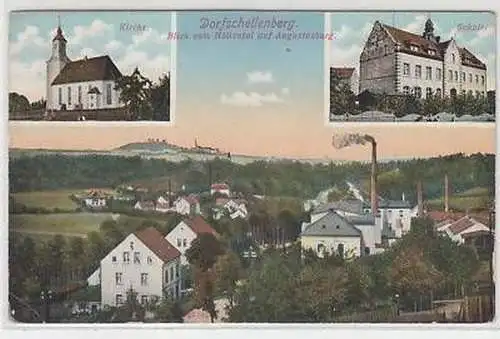 42837 Mehrbild Ak Dorfschellenberg Kirche Schule 1912