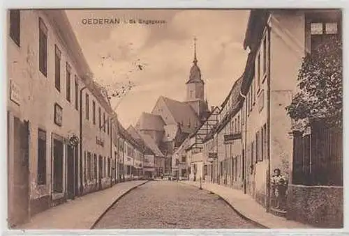 42838 Feldpost Ak Oederan in Sachsen Engegasse 1916