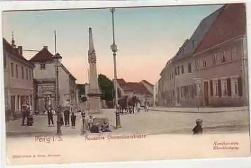 39968 Ak Penig in Sa. Äussere Chemnitzerstrasse um 1910