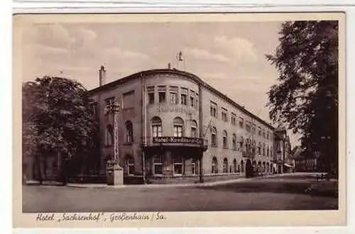 40716 Feldpost Ak Großenhain "Hotel Sachsenhof" 1942