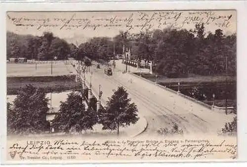 4/4 Ak Leipzig Blick auf die Plagwitzer Brücke 1902