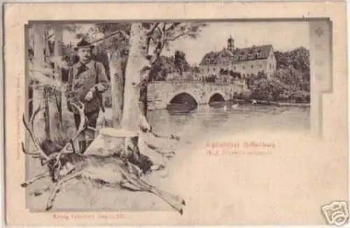 07661 Ak König Friedrich August in Grillenburg 1906