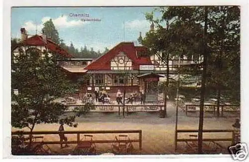 05825 Ak Chemnitz Gasthaus Waldschänke 1916