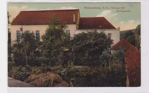 83369 Ak Weissenborn S.-A. Thüringer Hof Gartenansicht um 1910