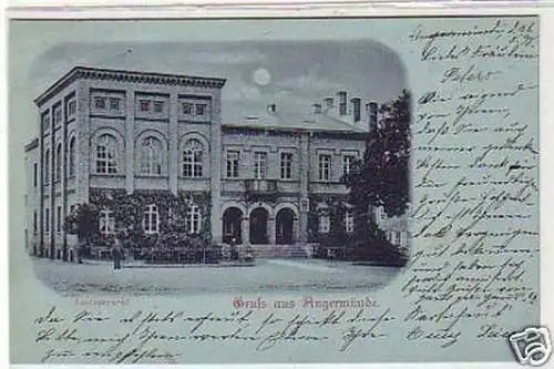 21902 Mondscheinkarte Gruss aus Angermünde 1898