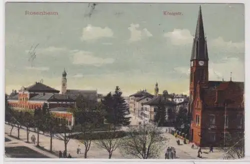 86886 Ak Rosenheim Königstrasse 1908