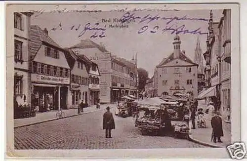 19843 Ak Bad Kissingen Marktplatz am Markttag 1922