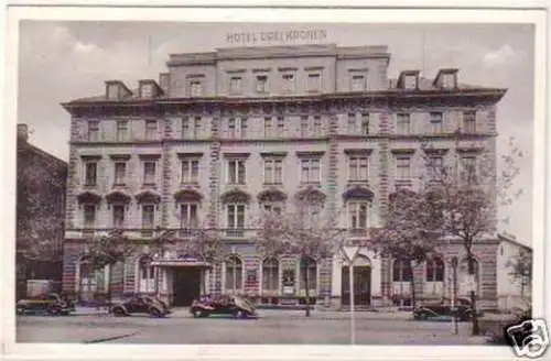 20580 Ak Augsburg Hotel Drei Kronen um 1950