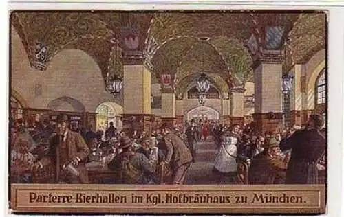 28369 Ak München kgl. Hofbräuhaus Parterre Bierhallen