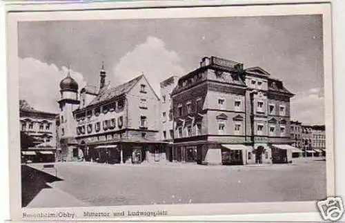 27358 Ak Rosenheim Mittertot u. Ludwigsplatz um 1920