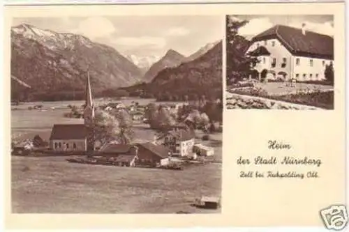 24614 Foto Ak Zell bei Ruhpolding Oberbayern um 1940