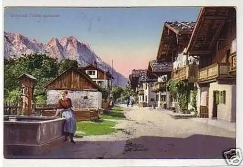 24788 Ak Garmisch Frühlingsstraße um 1910