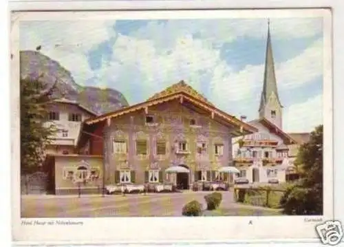 25292 Ak Garmisch Hotel Husar mit Nebenhäusern 1942