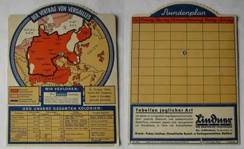 Patent Drehscheibe "Der Vertrag von Versailles" um 1930 (149459)