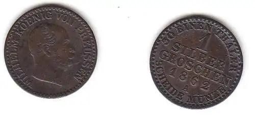 1 Silbergroschen Preussen 1862 A