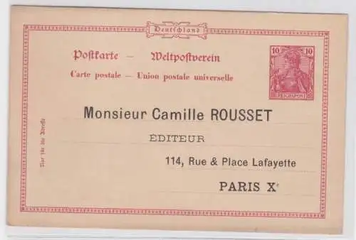 56920 DR Ganzsache Postkarte P53 Zudruck Monsieur Camille Rousset Éditeur Paris