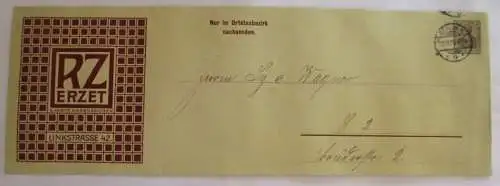 120916 Privat-Umschlag PU25/ B12 Zudruck RZ Erzet Warenzeichen Berlin 1906