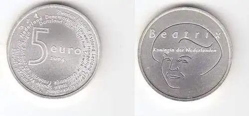 5 Euro Silbermünze Niederlande EU Erweiterung 2004 (112950)