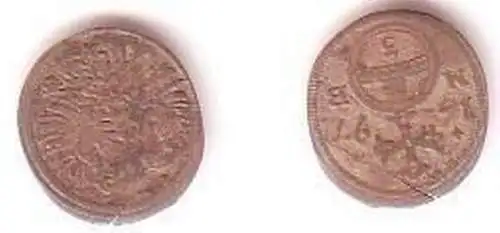 kleine Silber Münze Österreich 3 Pfennig Breslau 1697