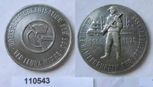 DDR Medaille Kreisparteiorganisation der SED VEB Leuna Werke 1978 (110543)