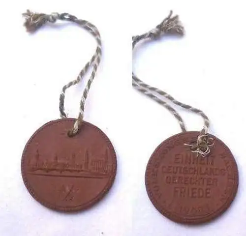 Porzellan Medaille Volkskongress Sachsen 1948