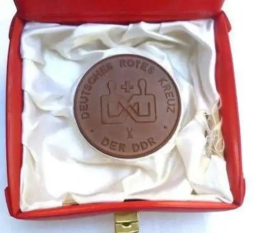 Meißen braune Porzellan Medaille DRK DDR Spende Blut