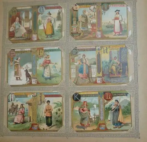 Liebigbilder Serie 449 "Alphabet IV weibliche Volkstracht", komplett 1900 (9/ D0