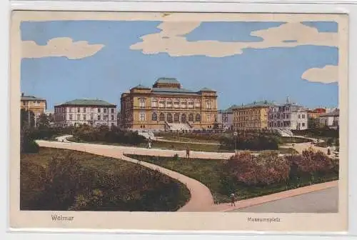 98853 Ak Weimar Museumsplatz um 1910