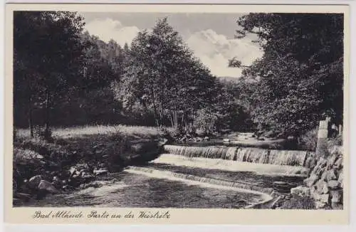 72145 Ak Bad Altheide Polanica-Zdrój Partie an der Weistritz um 1940