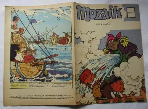 MOZAIK Mosaik Abrafaxe 1976/11 EXPORT UNGARN "TÜZ A HAJÓN" RAR (116557)