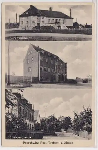 900094 Mehrbild Ak Pauschwitz bei Trebsen an der Mulde Wiede Turnhalle usw. 1936