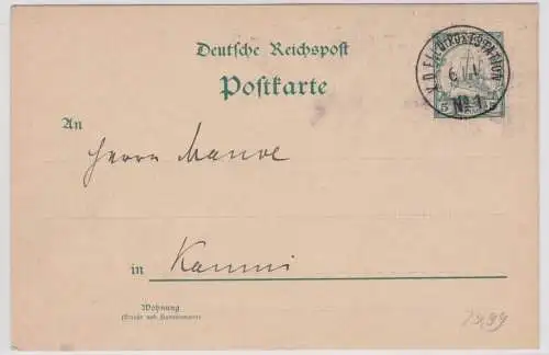 901569 Ganzsache P1 Kiautschou China Stempel K.D.Feldpostexpedition Nr.1 Kaumi