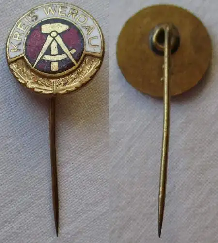 DDR Anstecknadel Ehrennadel Kreis Werdau in Gold (124650)