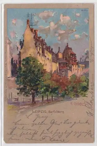 23019 Künstler AK Bruno Bürger Leipzig No. 2014 Leipzig Barfußberg 1898