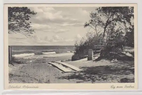 04765 Ak Ostseebad Stolpmünde (Ustka) Weg zum Freibad 1937