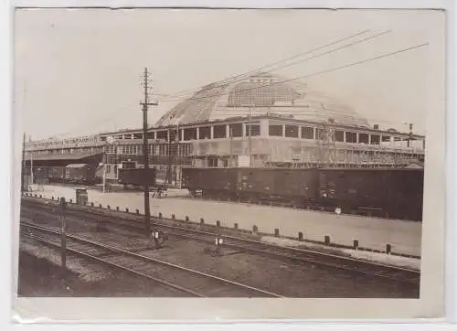 88378 Foto Leipzig Schalenkuppel d. neuen Grossmarkthalle Kohlrabizirkus um 1929