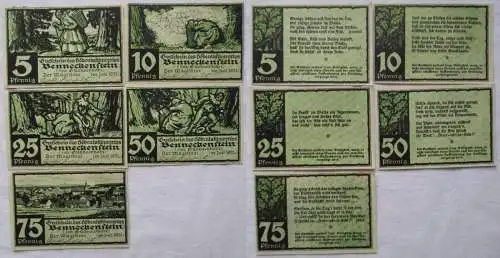 5 Banknoten Notgeld Stadt Benneckenstein 1921 (104882)