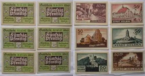 6 Banknoten Notgeld Stadt Kelbra 19.Juni 1921 (105599)