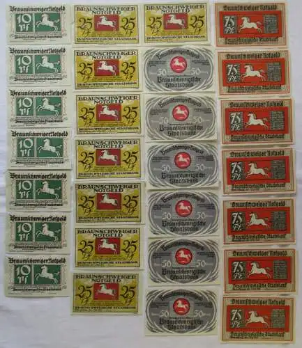 28 Banknoten Notgeld der Braunschweiger Staatsbank 1921 (103964)