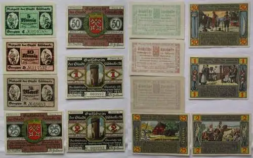 7 Banknoten Notgeld der Stadt Lübbecke in W. 1921 (107135)