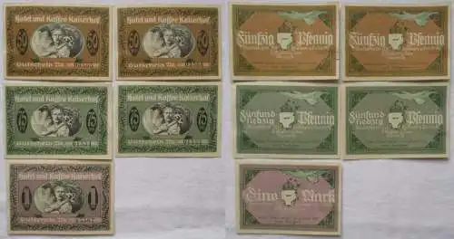 5 Banknoten Münster Hotel und Kaffee "Kaiserhof" o.D. (1921) (107926)