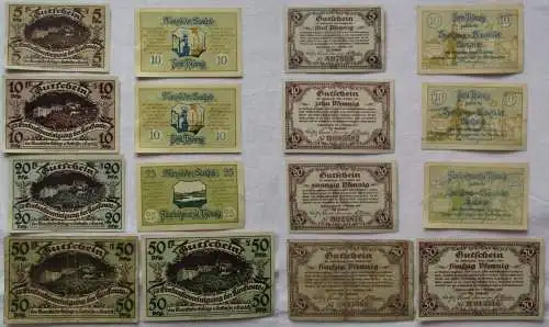 8 Banknoten Notgeld Stadt Eisleben + Klostermansfeld 1920 (104857)