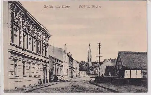 49033 Ak Gruß aus Vietz Witnica Cüstriner Strasse um 1916