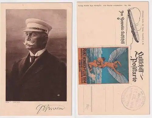 19528 Flugpost Luftschiffpostkarte Prinz Heinrich Flug 1914