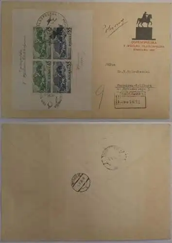 90377 Luftpostbrief Polen Ogolnopolska Warszawa FDC 3.V.1938