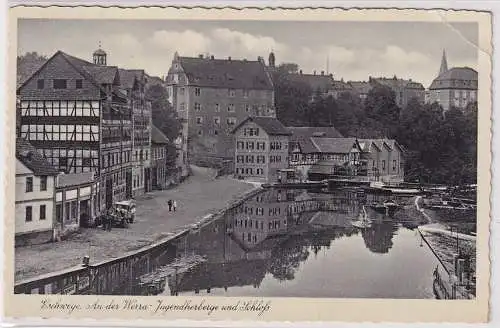 43747 Ak Eschwege An der Werra-Jugendherberge und Schloß  1937