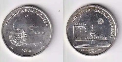 5 Euro Münze Portugal 2004 UNESCO PATRIMONIO MUNDIAL Stgl.(167385)