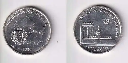 5 Euro Münze Portugal 2004 UNESCO PATRIMONIO MUNDIAL Stgl.(104960)