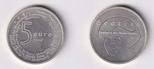 5 Euro Silbermünze Niederlande EU Erweiterung 2004 Stgl. (161588)