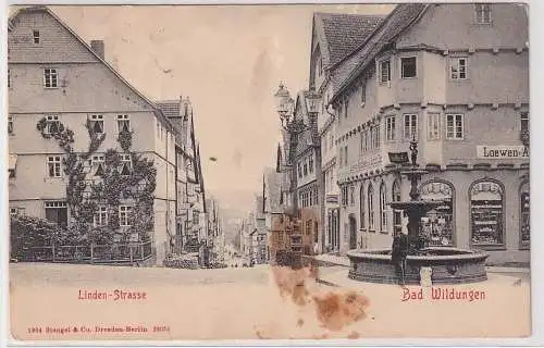 21215 Ak Bad Wildungen Linden Strasse Loewen-Apotheke 1912